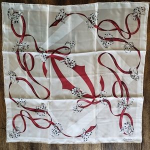 Beautiful Cartier 100% Silk Scarf/Motif/Twilly 26"x26"